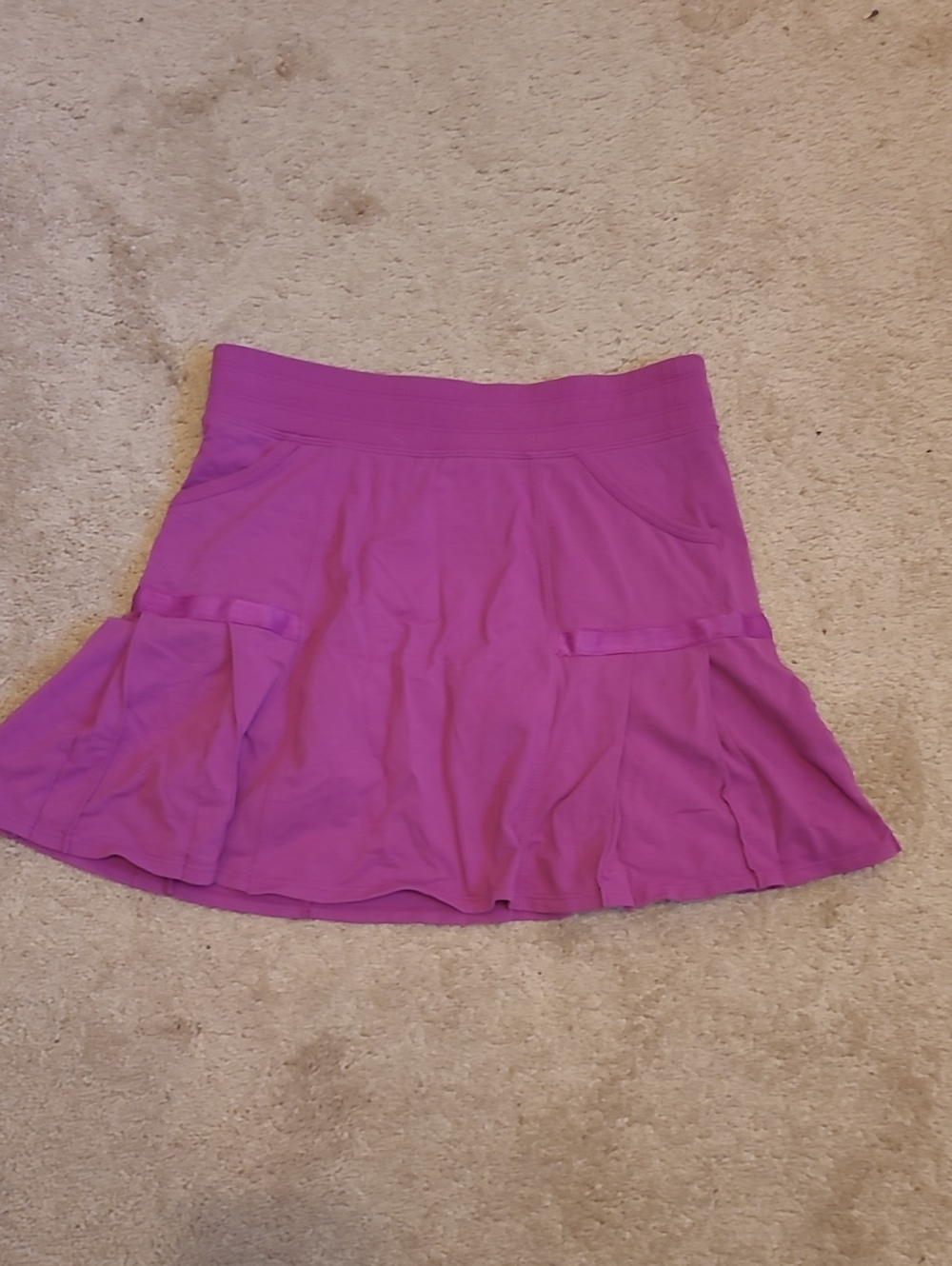 Athleta Magenta Flared Skort Skirt with Pockets